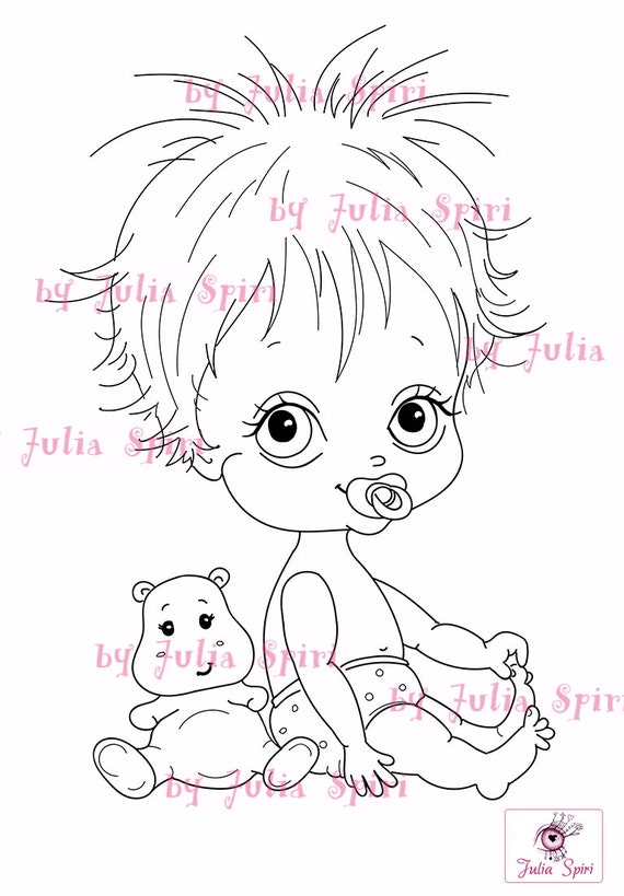 Digi Stamps Scrapbooking printable Digital stamp Baby