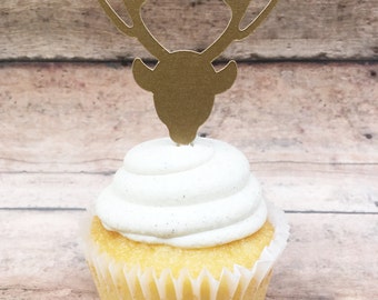 Deer cupcake topper | Etsy