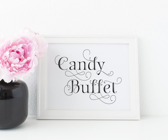 Printable Candy Buffet sign digital Elegant Wedding signs