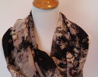 Items similar to Handknit scarf Taupe Medium Brown designer MADE TO