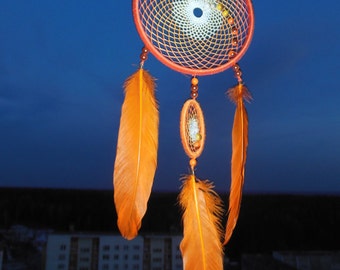 Dreamcatcher "The color of sunlight \ Large Dream catcher \ attrape reves \ Traumfanger \ Acchiappasogni