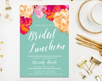 Vintage bridesmaid luncheon invitations