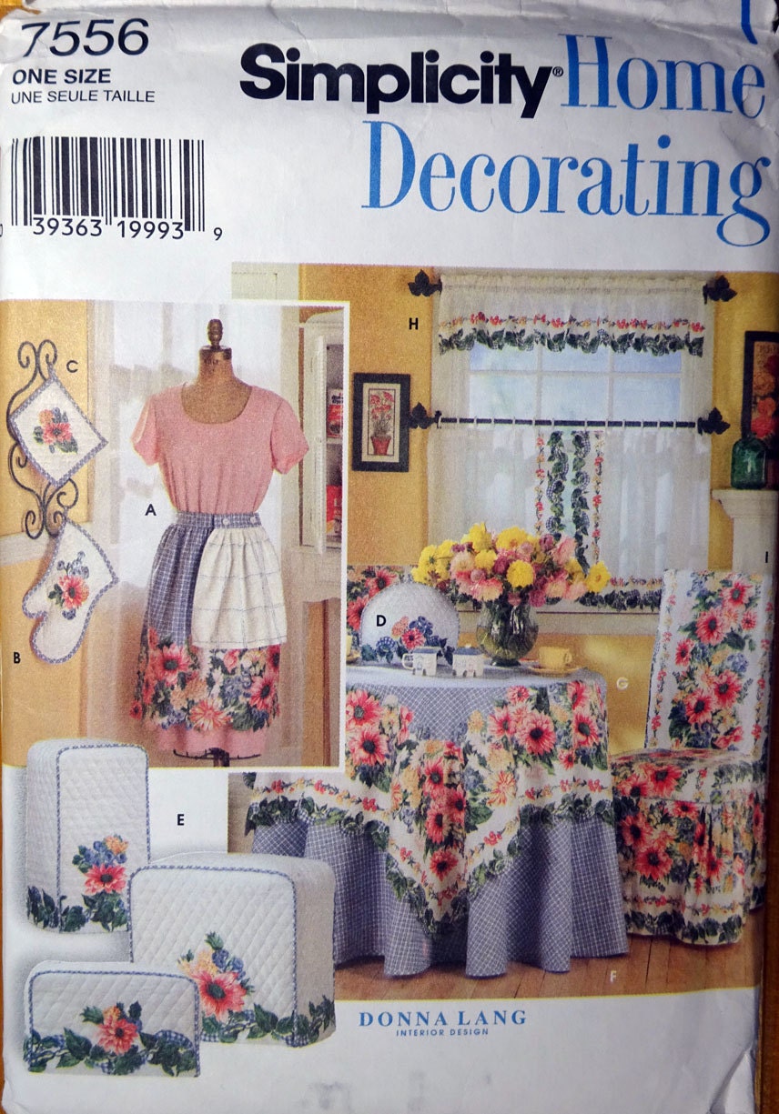 Simplicity 7556 Home Decorating sewing pattern. Tablecloth