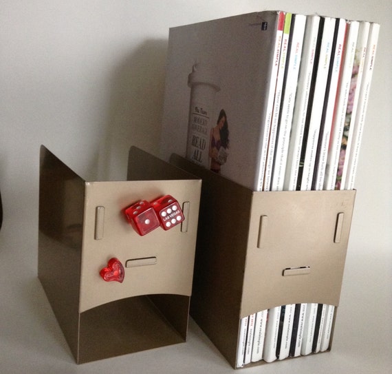 Items similar to Metal File Folder Desk Organizer, Urban Industrial