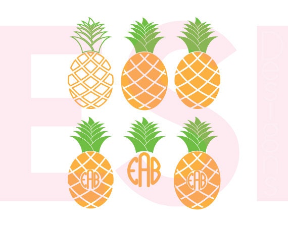 Download Pineapple monogram svg Designs SVG DXF EPS Summer svg