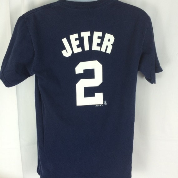 Derek Jeter 2 New York Yankees T-Shirt Jersey Youth XL