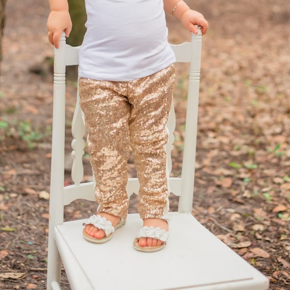 Gold leggings baby clearance girl