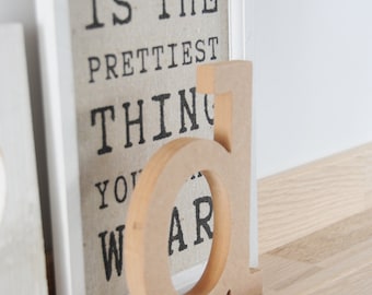 Standing wooden letter, 10cm/4", MDF lowercase letter, unfinished craft letters // Perfect for decoupage or paint