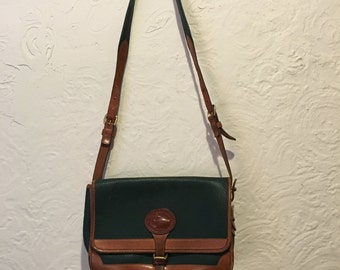 Vintage Bag- Vintage Green and Brown Dooney and Bourke Crossbody Bag
