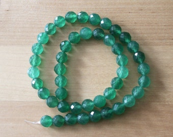 Aventurine 8mm Faceted Round Beads - Full Strand