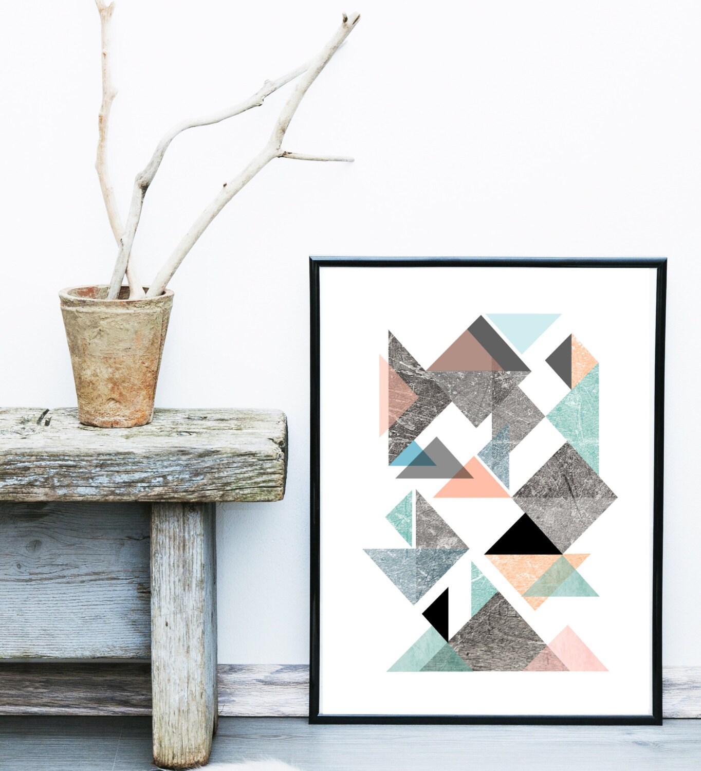 Scandinavian Modern Printable Wall Art Textured Art by exileprints