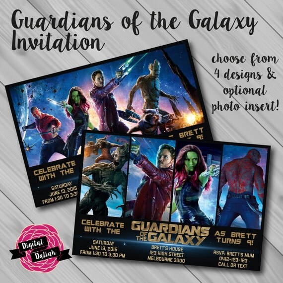 Guardians Of The Galaxy Invitations 7