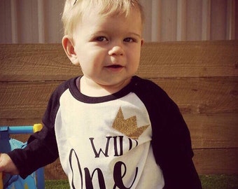 Wild One Birthday Shirt;First Birthday;1st Birthday;Boy's Birthday;Cute First Birthday Shirt Girl;Girl's Baseball Shirt;Girl's Birthday