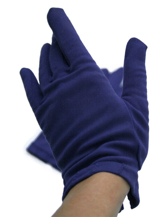 navy blue evening gloves