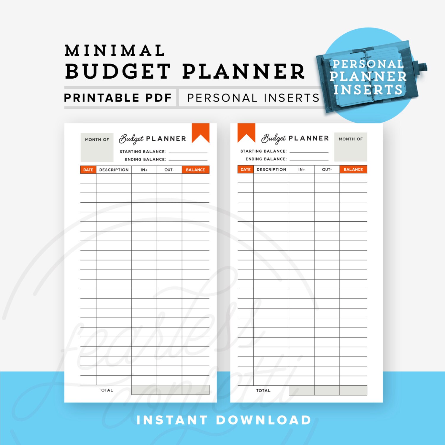 best budget planner insert