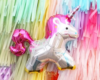 30" BIG Unicorn Balloon - Birthday Balloon - Party Decor - Party Balloon - Animal Balloon - Foil Balloon - Kids Party