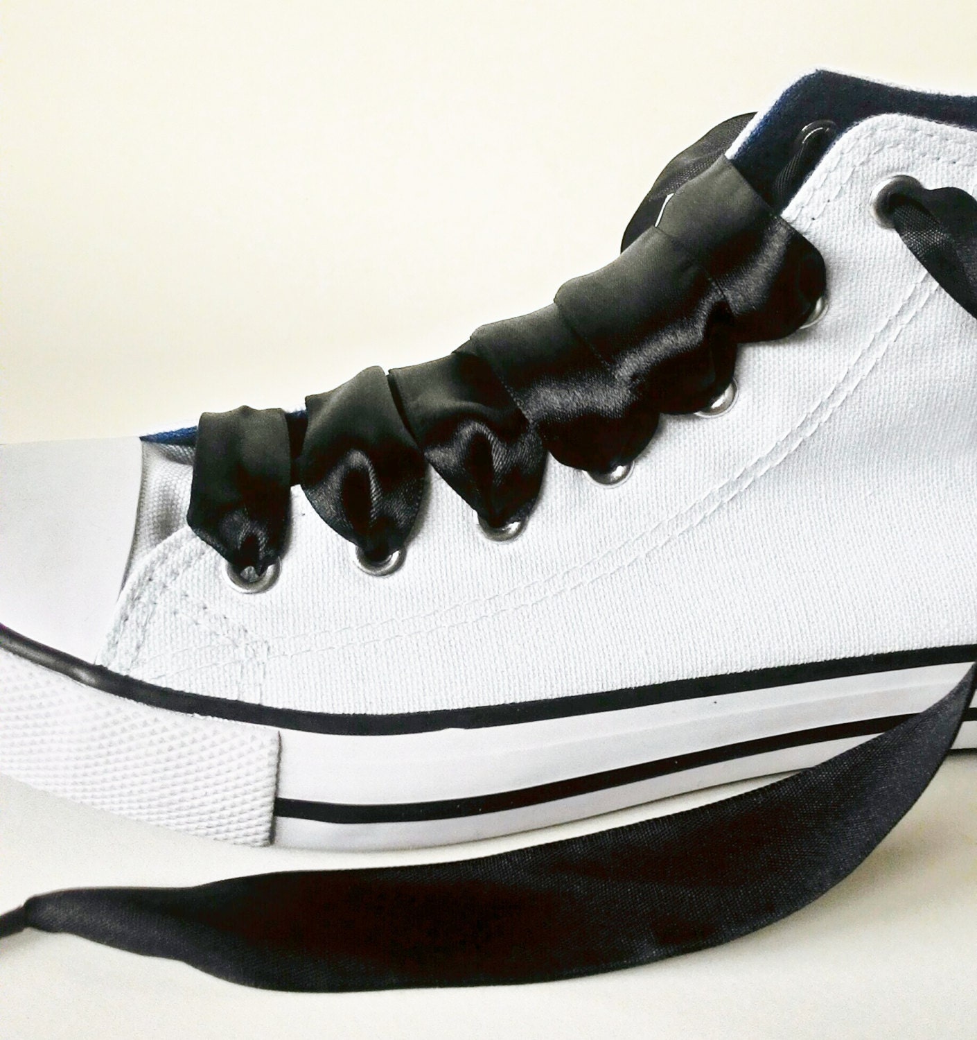 Satin ribbon shoelaces shoestrings Shoe laces for Hi top Low