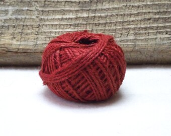 30 Yard Package of 1.5mm Jute Twine in Rich Red