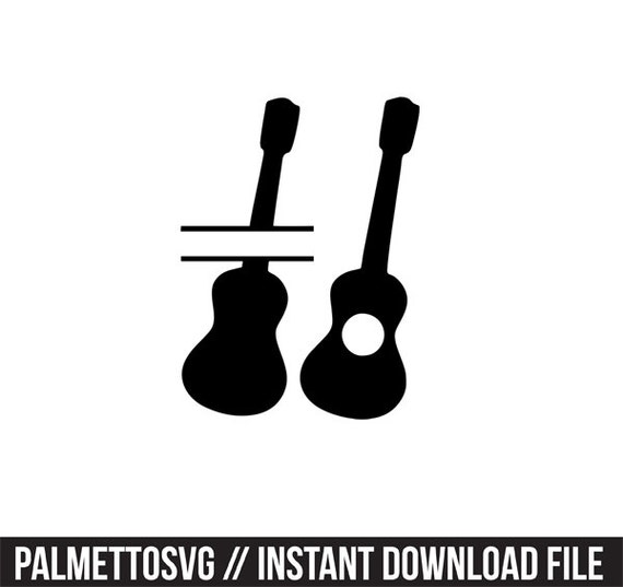 Download guitar monogram frames svg dxf file instant download