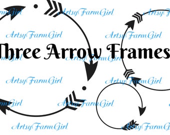 Circle Arrow Frames SVG INSTANT DOWNLOAD