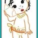 Baby Moana Island Princess with Seashell Digital Embroidery Machine Applique Design File 5x7 6x10
