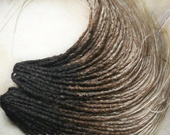 Natural looking synthetic double-ended dreads, 20 dreads