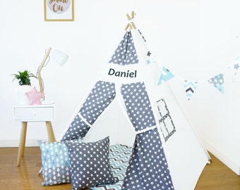 Kids Teepee - READY TO SHIP- (Play Tent, Childrens Teepee, Teepee Tent, Kids Tent, Tipi, Playhouse, Play teepee, Kids teepee tent, Wigwam)