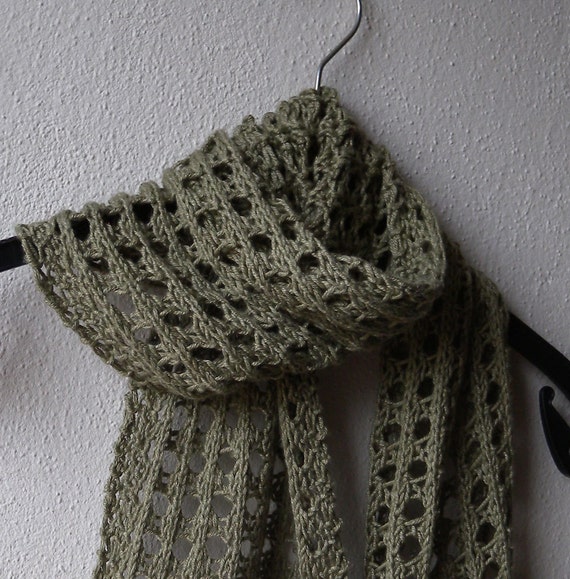 Summer Scarf Knitting Pattern lace scarf easy pattern aran