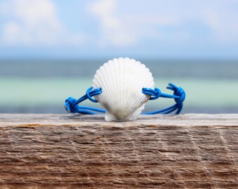SALE!!! scallop shell seashell jewelry shell jewelry shell bracelet seashell bracelet blue beach jewelry beachy jewelry beach style sea