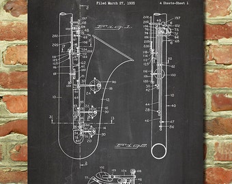 Saxophone Art Print, Music Wall Decor, Saxophone Gift for Saxophone Player Gift, Jazz Musician Jazz Art Saxophone Poster P122