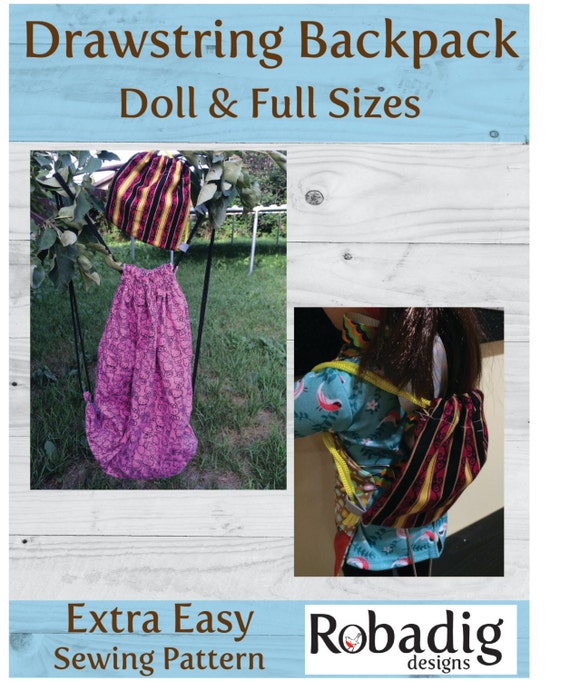 Drawstring Backpack Pdf Sewing Pattern Sewing Pattern drawstring backpack pdf sewing pattern sewing pattern