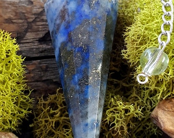 Lapis Lazuli Crystal Pendulum - Healing Dowsing Energy Balancing- 737