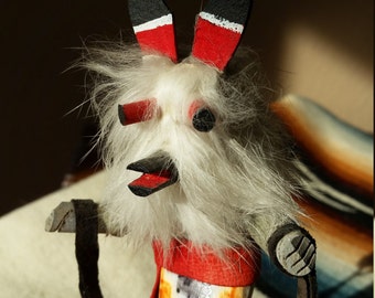 Wolf Kachina Doll Master Hunter Kweo Native American Hopi
