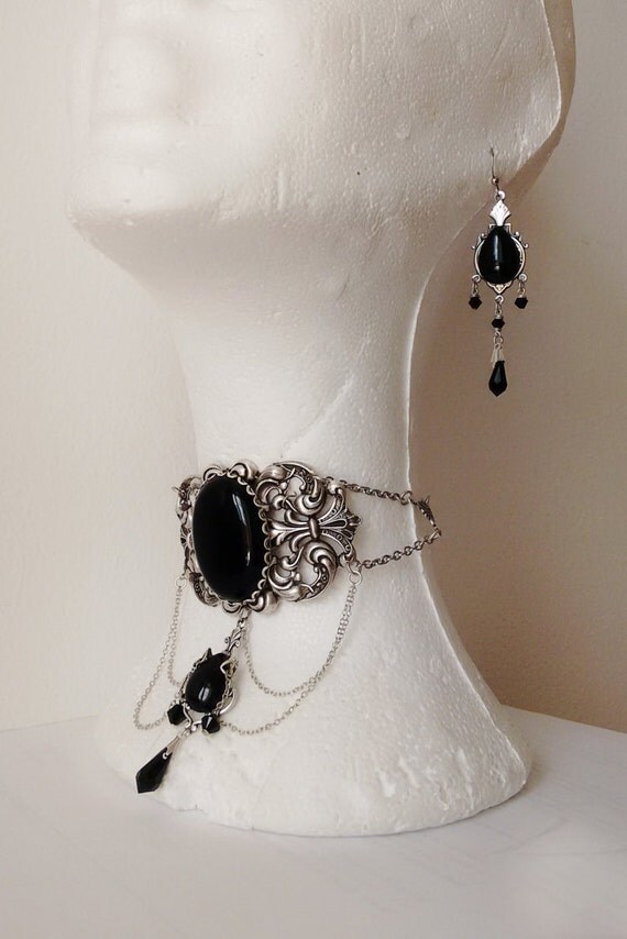 Gothic Jewelry Set Black Jewelry Sets Gothic Earrings Gothic