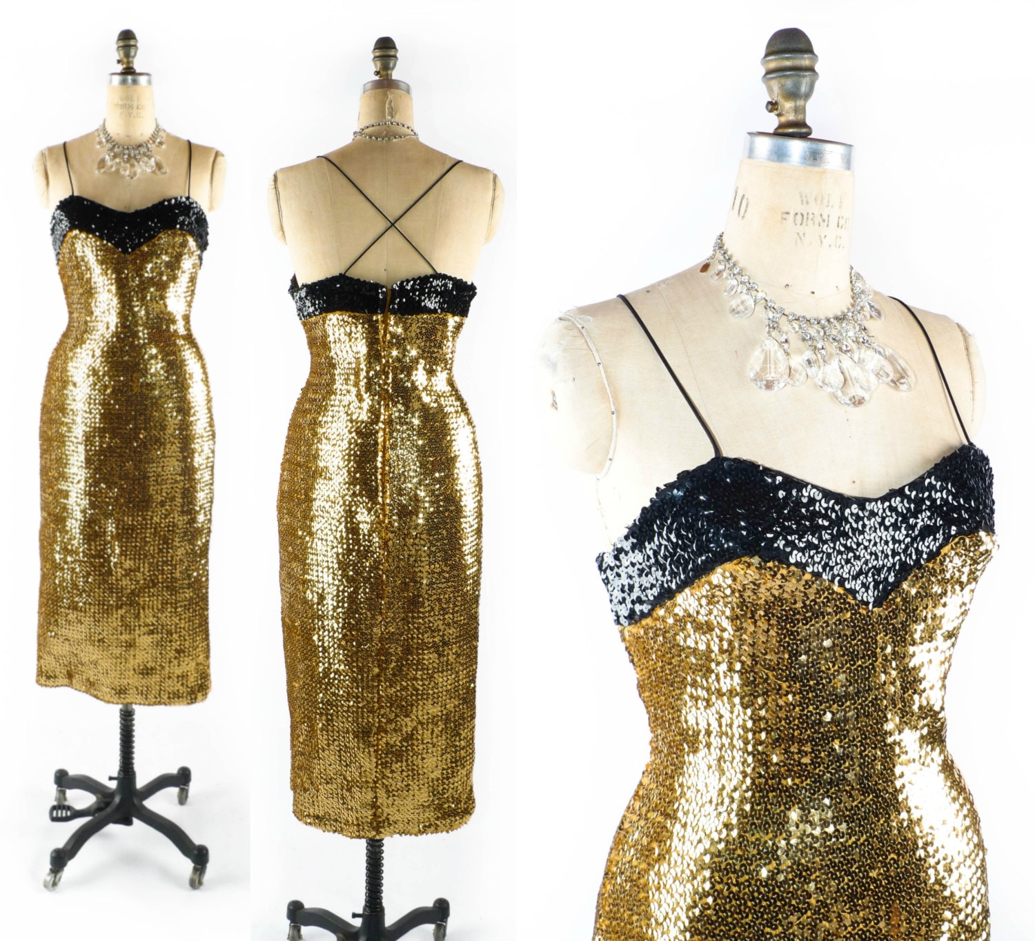 vintage glitter gown