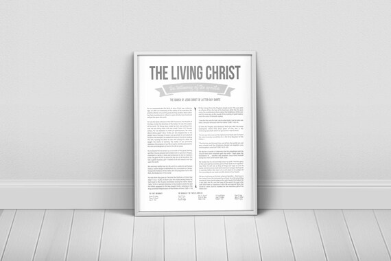 LDS The Living Christ Printable-Instant Download-Mulitple