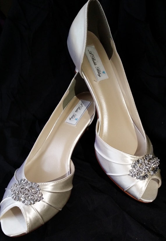 Wedding Shoes Ivory and White Bridal Shoes with a Vintage