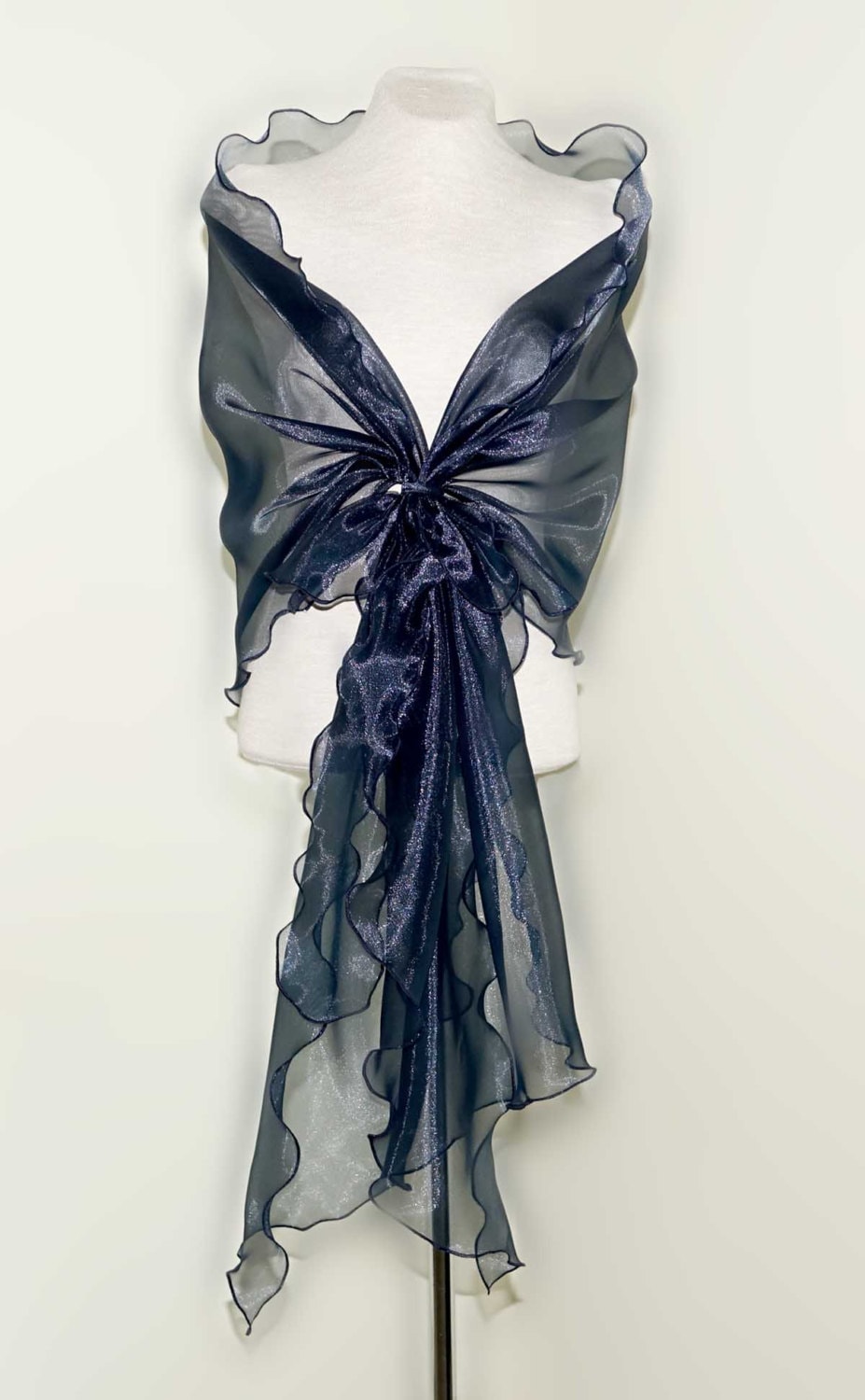 navy blue evening wrap