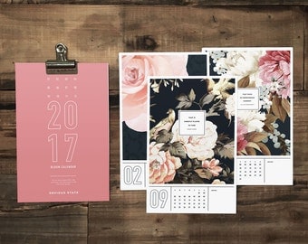 2017 Calendar, Bloom Wall 2017 Calendar, Bloom Wall