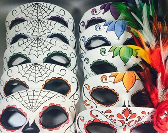 Couple Masks Matching Day of the Dead Masquerade Masks