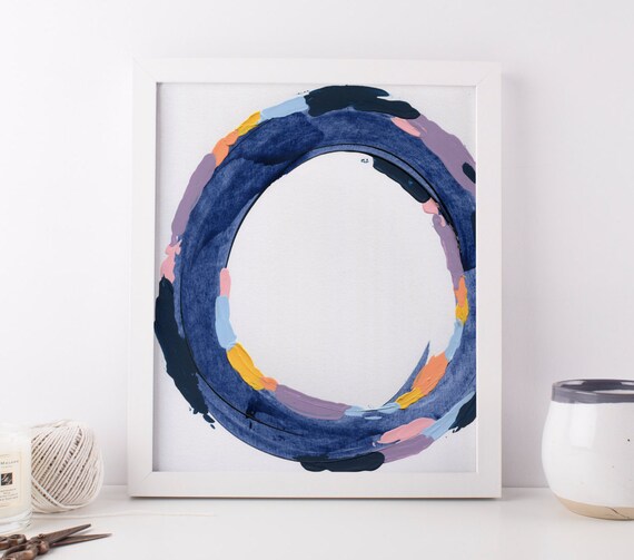 Indigo Decor Abstract Wall Art Blue Abstract Art by AKChapmanArt