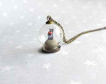 Original necklace- Chair and Pumpkin - fantasy necklace