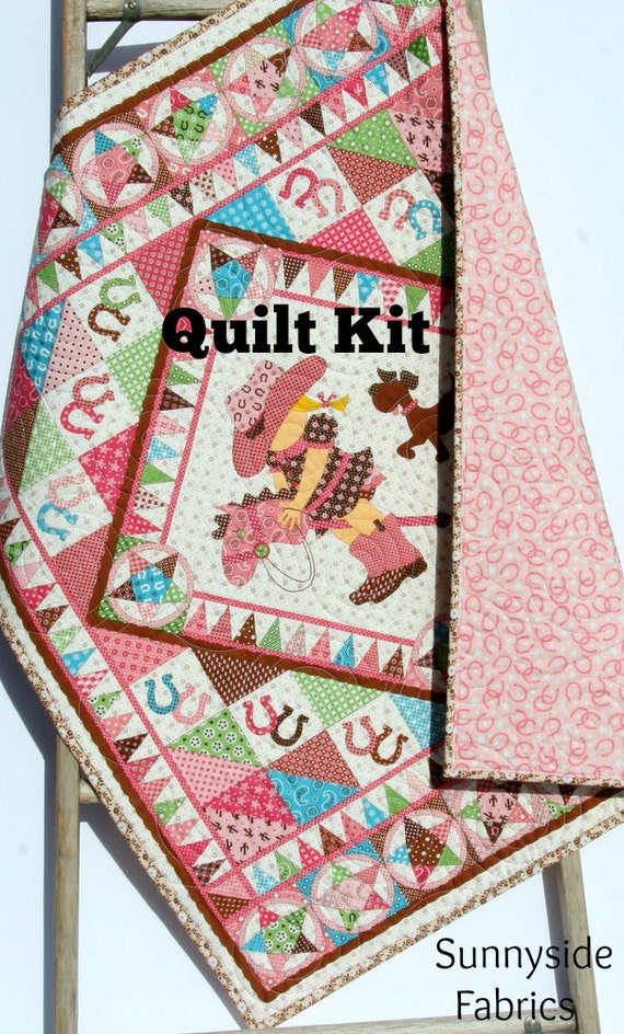 Quilt Kit Giddy Up Cowgirl Western Girl Quick by SunnysideFabrics