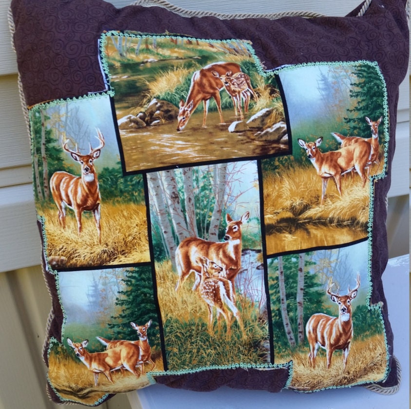 Deer Throw Pillow Home Decorative Throw Pillow Deer Pillow