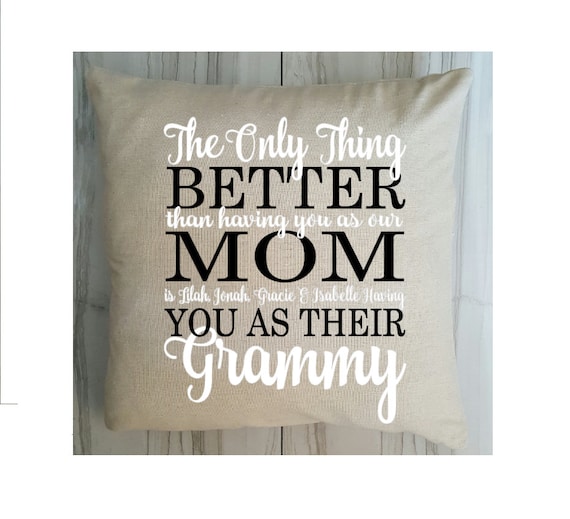Grandma Pillow Cover Mother's Day Pillow Grammy by myposhcreations
