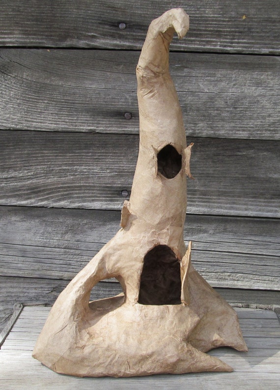 Handsculpted Paper Mache Fairy House