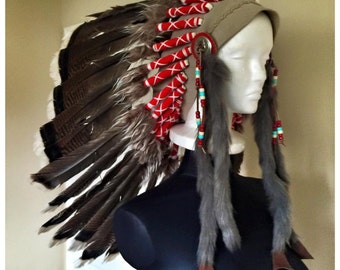 2 piece gladiator spartan mask and mohawk warrior headpiece