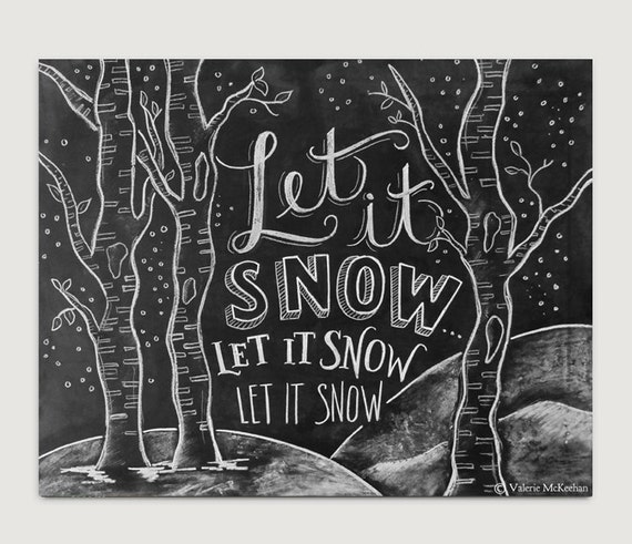Items similar to Let It Snow Sign - Woodland Decor - Winter Sign ...