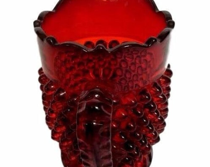 Fenton Glass Mini Pitcher, Fenton Ruby Red Hobnail Creamer, Fenton Syrup Pitcher, Christmas Gift, Gift For Christmas, Gift For Her