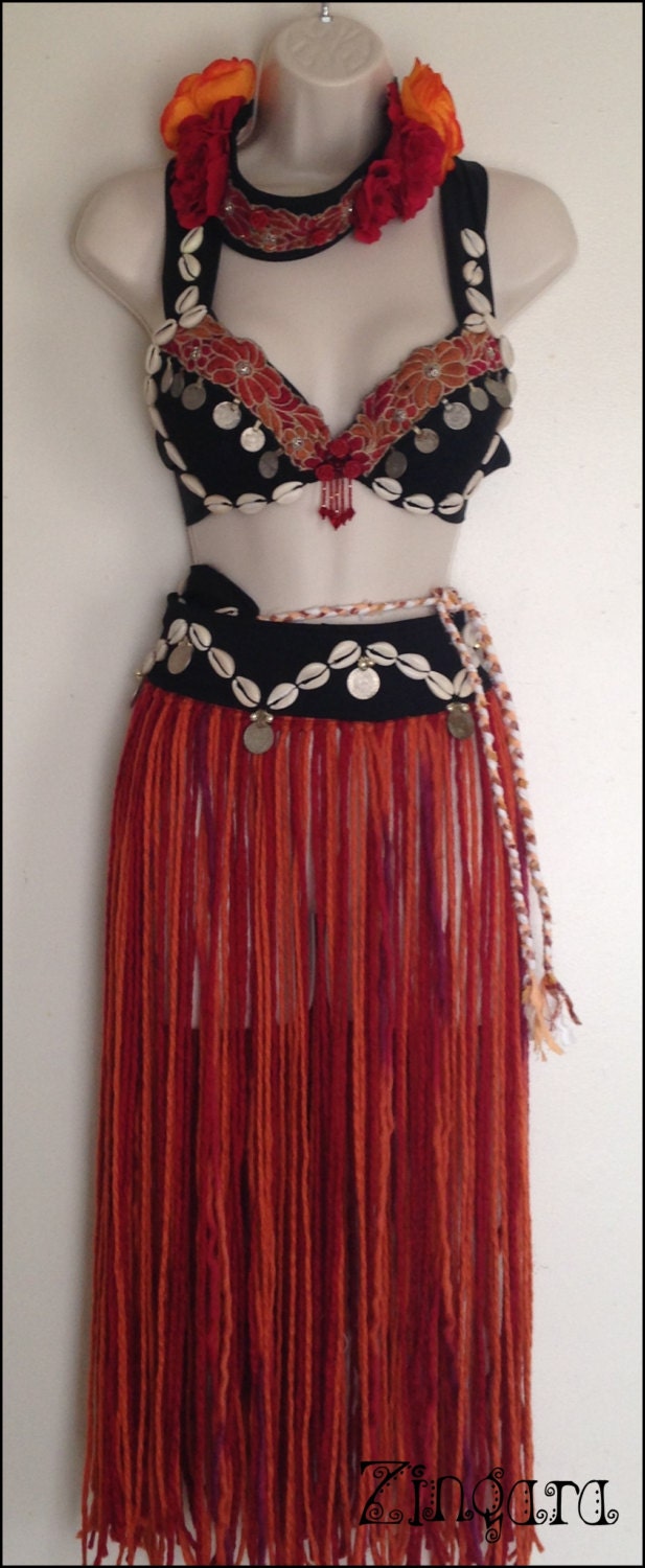 Tribal Fusion Belly Dance Costume Ooak Tribal By Zingaraspirito 4479